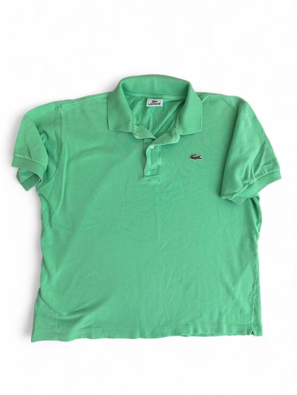 Vintage Lacoste Polo Shirt Size 5 Green Devanlay Classic Pique Crocodile